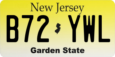 NJ license plate B72YWL