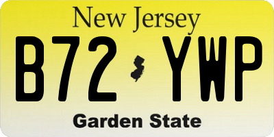 NJ license plate B72YWP