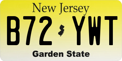 NJ license plate B72YWT
