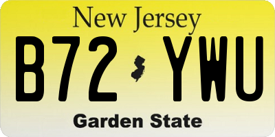 NJ license plate B72YWU