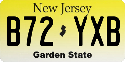 NJ license plate B72YXB