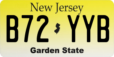 NJ license plate B72YYB