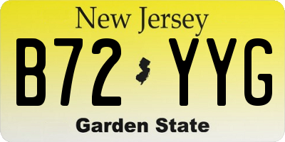 NJ license plate B72YYG