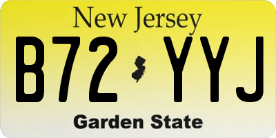 NJ license plate B72YYJ