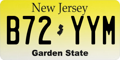 NJ license plate B72YYM