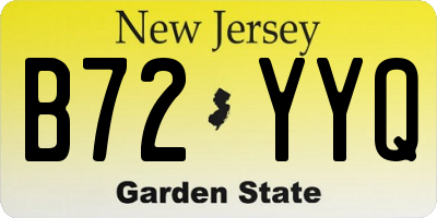 NJ license plate B72YYQ