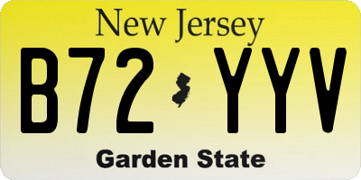 NJ license plate B72YYV
