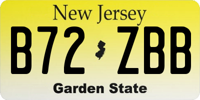 NJ license plate B72ZBB