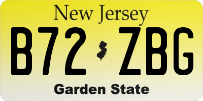 NJ license plate B72ZBG