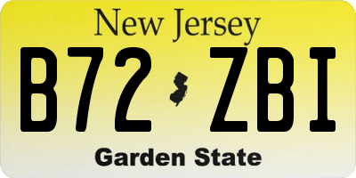 NJ license plate B72ZBI