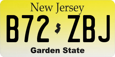 NJ license plate B72ZBJ