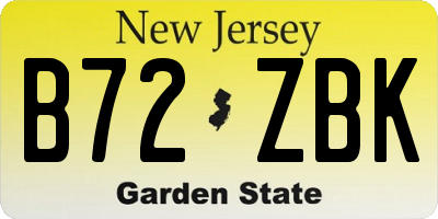 NJ license plate B72ZBK