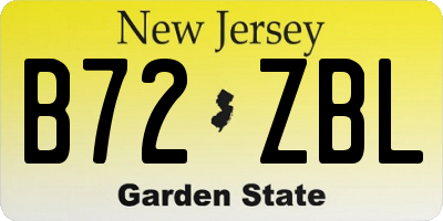 NJ license plate B72ZBL