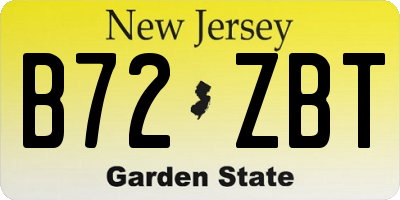 NJ license plate B72ZBT