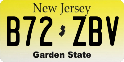 NJ license plate B72ZBV