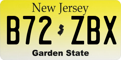NJ license plate B72ZBX