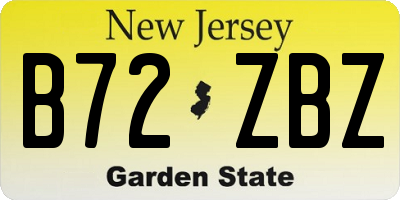 NJ license plate B72ZBZ