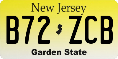 NJ license plate B72ZCB