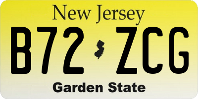 NJ license plate B72ZCG