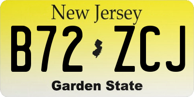 NJ license plate B72ZCJ