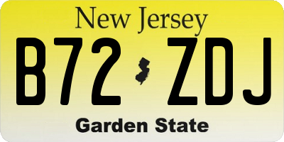 NJ license plate B72ZDJ