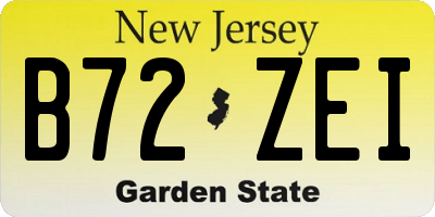 NJ license plate B72ZEI