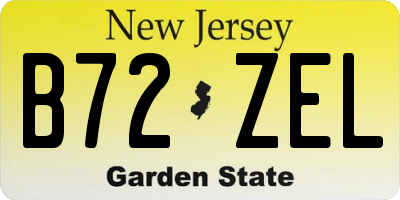 NJ license plate B72ZEL