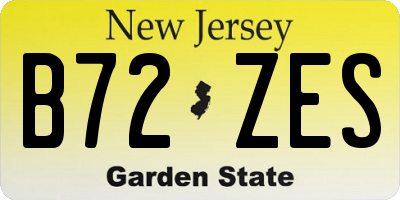 NJ license plate B72ZES