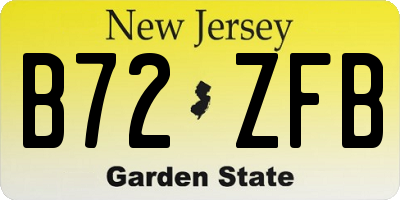 NJ license plate B72ZFB