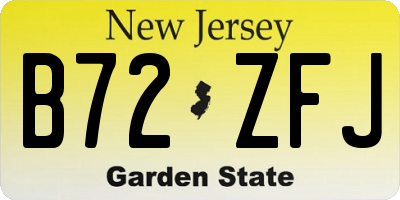 NJ license plate B72ZFJ