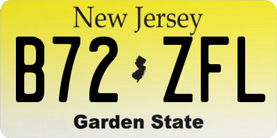 NJ license plate B72ZFL