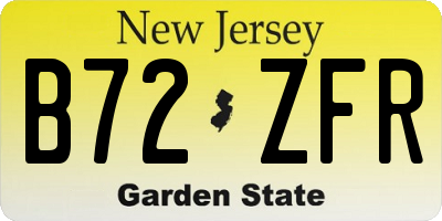 NJ license plate B72ZFR