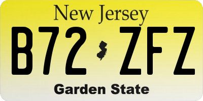 NJ license plate B72ZFZ