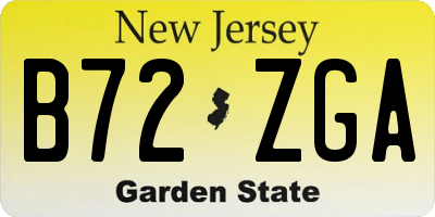 NJ license plate B72ZGA