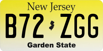 NJ license plate B72ZGG