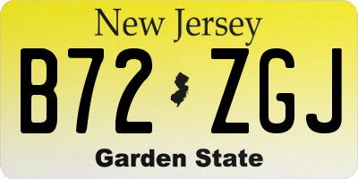 NJ license plate B72ZGJ