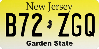 NJ license plate B72ZGQ