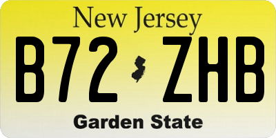 NJ license plate B72ZHB