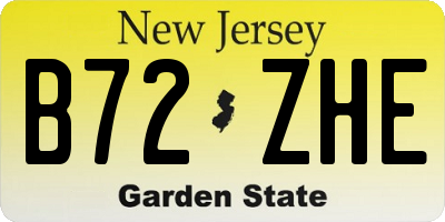 NJ license plate B72ZHE