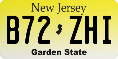 NJ license plate B72ZHI