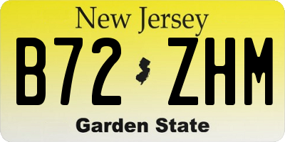 NJ license plate B72ZHM