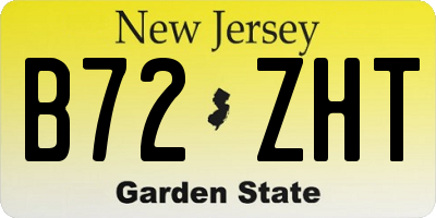 NJ license plate B72ZHT