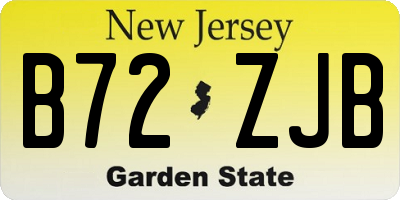 NJ license plate B72ZJB
