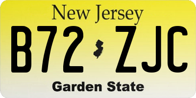 NJ license plate B72ZJC