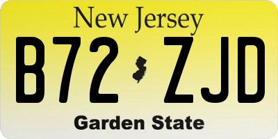 NJ license plate B72ZJD