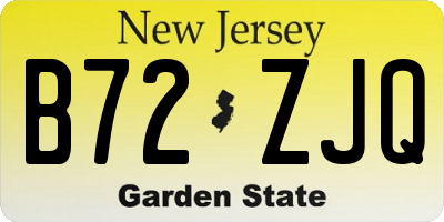 NJ license plate B72ZJQ