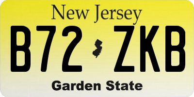 NJ license plate B72ZKB