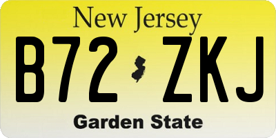 NJ license plate B72ZKJ