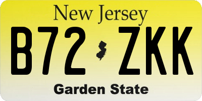 NJ license plate B72ZKK