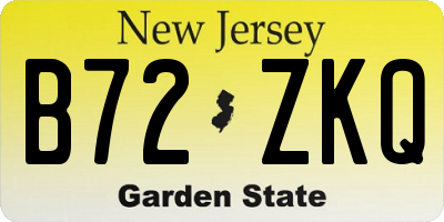 NJ license plate B72ZKQ